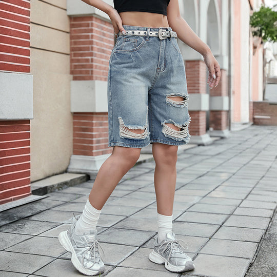 Damen Denim-Shorts mit modischem Schnitt und lässigem Look R&B