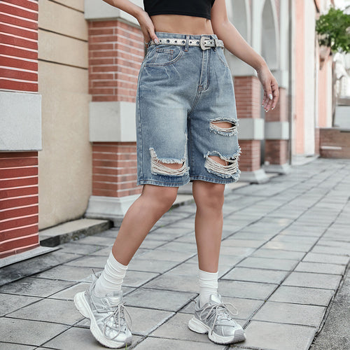 Damen Denim-Shorts mit modischem Schnitt und lässigem Look R&B