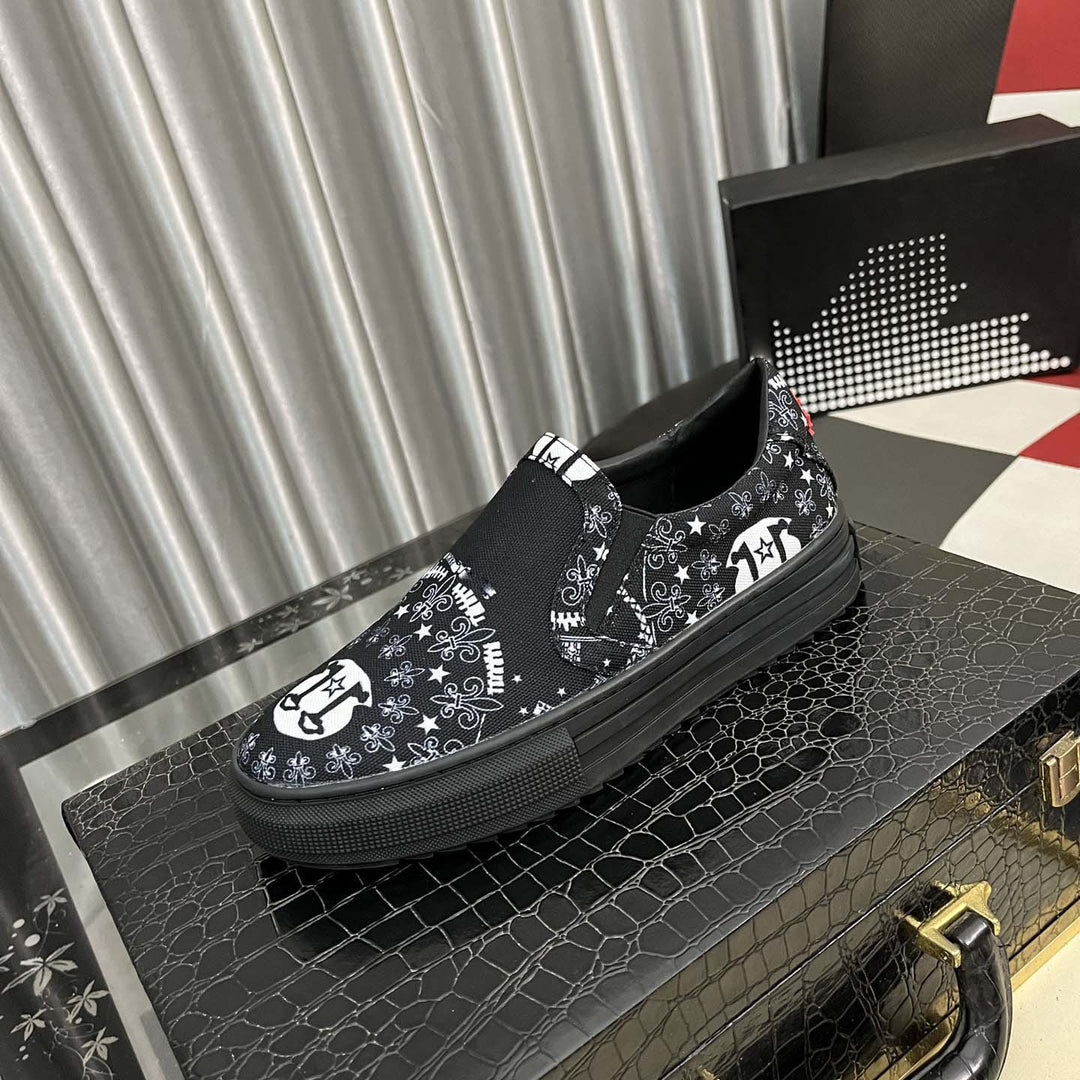 Damen Modische Slip-On Sneakers mit kreativen Druckmotiven von R&B