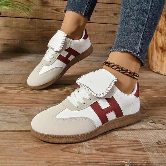 Damen Modische Sneakers mit eleganter Klappenakzent und rutschfester Sohle R&B