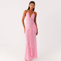 Damen Elegantes Wickelkleid mit funkelndem Akzent R&B