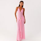 Damen Elegantes Wickelkleid mit funkelndem Akzent R&B