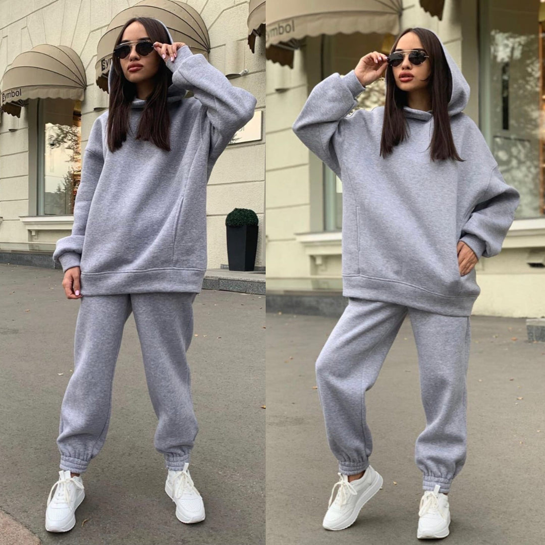 Damen Sportliches Hoodie- und Jogginghosen-Set im lässigen Design mit Kapuze R&B