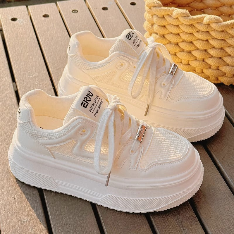 Damen Chunky Sneakers mit atmungsaktivem Mesh-Obermaterial und komfortabler Plateausohle