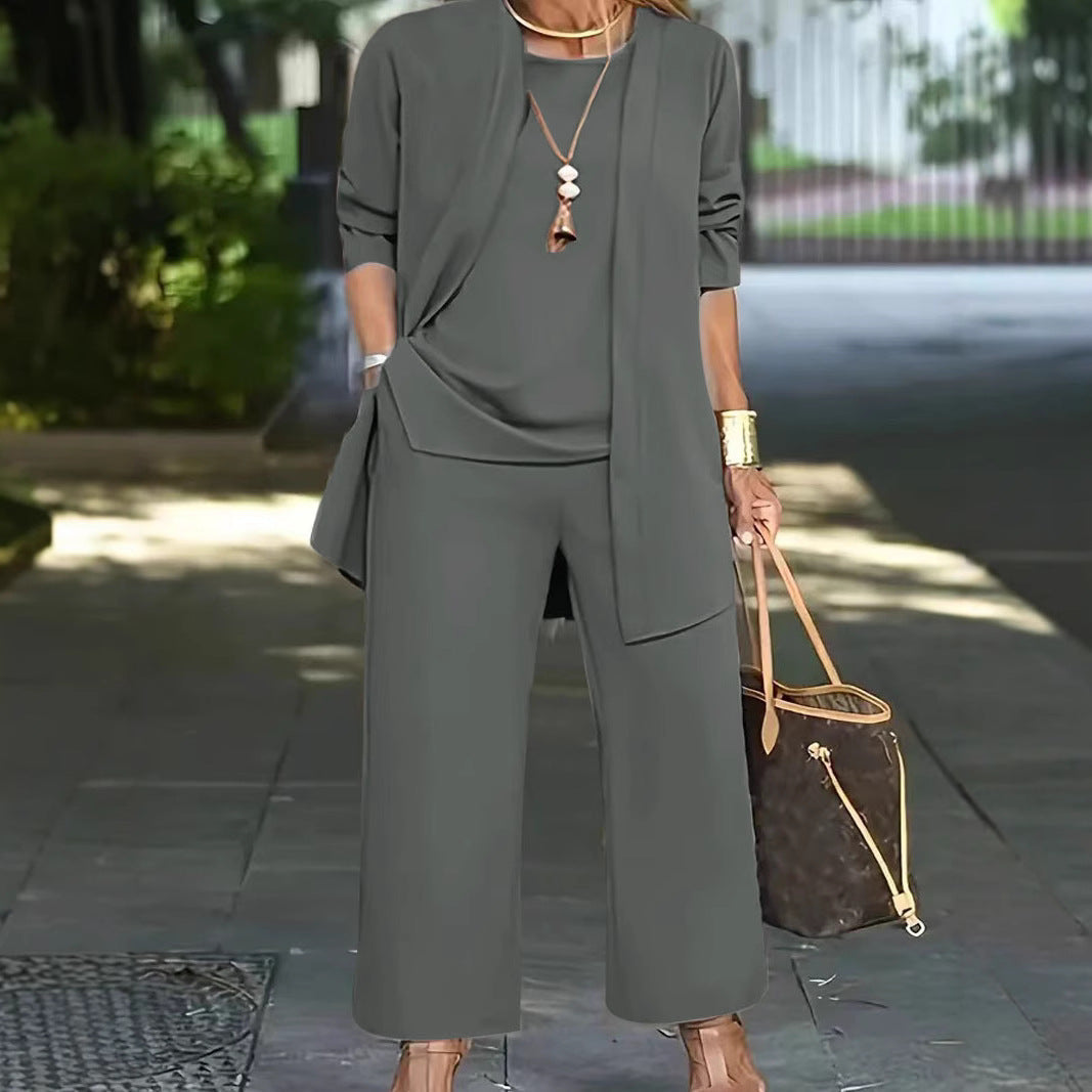 Damen lässiges und elegantes Zweiteiler-Set mit weitem Schnitt und modernen Akzenten R&B