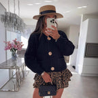 Damen Strickjacke mit dekorativen Knöpfen und praktischen Taschen R&B