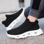 Damen Sportliche Strick-Sneaker mit elastischem Schaft und rutschfester Sohle