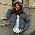 R&B | Kurze Kapuzen Puffjacke