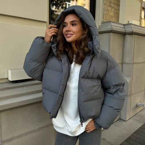 R&B | Kurze Kapuzen Puffjacke