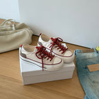 Damen Modische Sneaker mit atmungsaktiver Canvas-Oberfläche und robustem Sohlenprofil