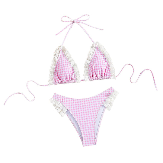 Damen Triangel-Bikini mit Rüschen R&B