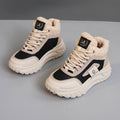 Damen hochgeschnittene Sneakers mit kuscheligem Innenfutter und rutschfester Sohle R&B
