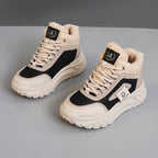 Damen hochgeschnittene Sneakers mit kuscheligem Innenfutter und rutschfester Sohle R&B