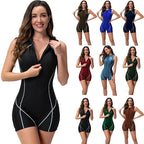 Damen Surf-Overall mit sportlichem Reißverschluss und figurbetonendem Schnitt R&B