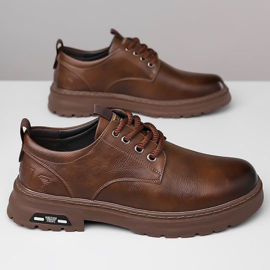 Herren Premium-Lederschnürschuhe mit ergonomischer Fußbett R&B