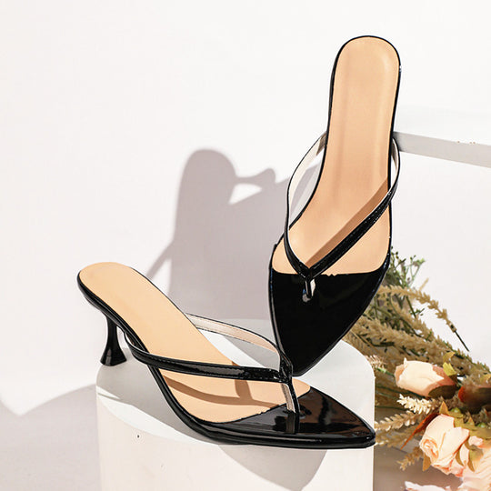 Damen schicke High Heel Flip-Flops R&B