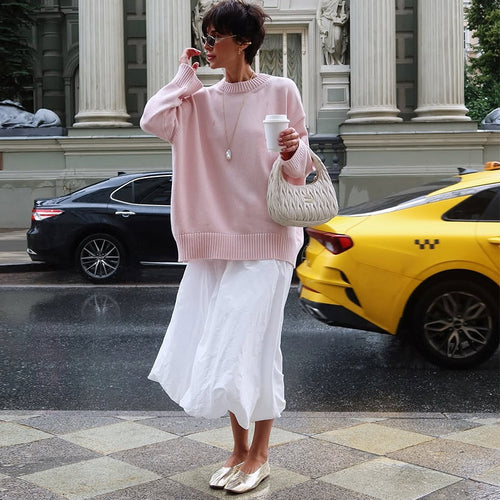 Damen Oversize-Strickpullover R&B