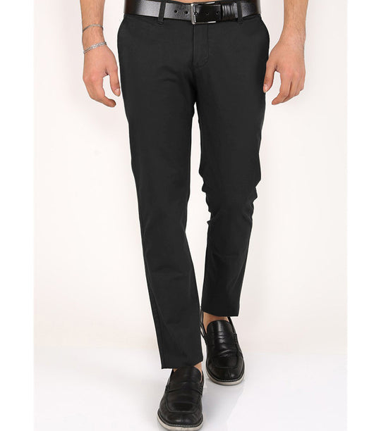 Herren Chinohose schmal mit Elastikbund
