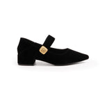 Damen elegante Mary Jane Pumps mit modischem Riemchen und goldener Schnalle R&B