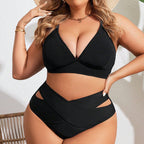 Damen Hochtaillierte Bikinihose mit verführerischen Cut-Outs