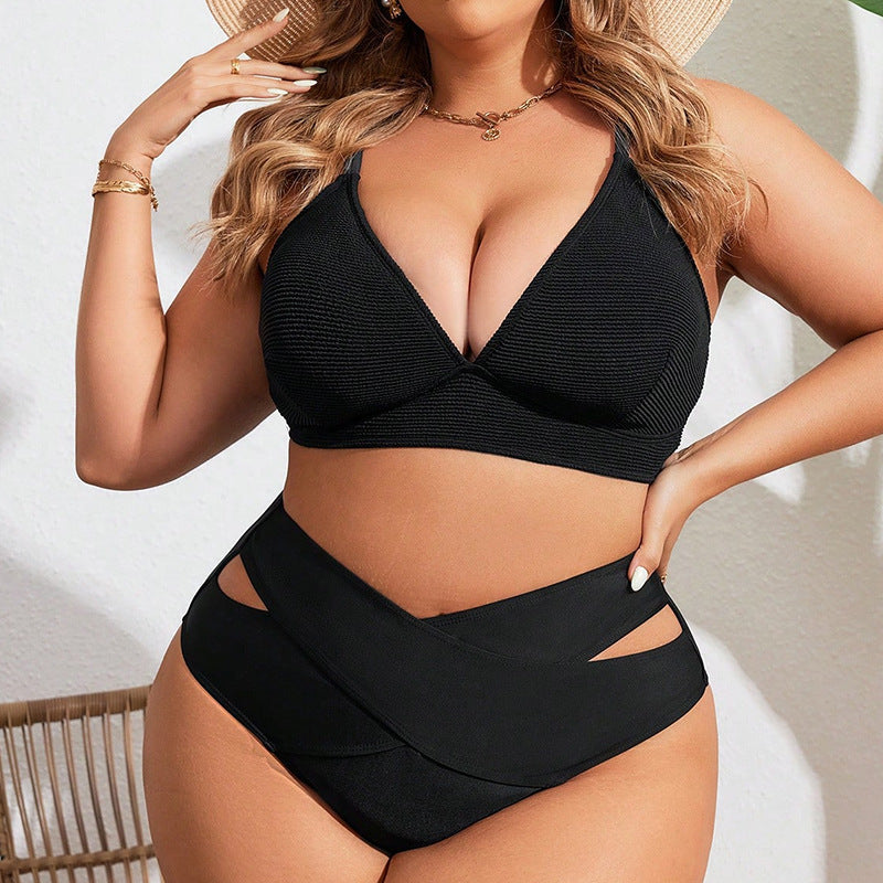 Damen Hochtaillierte Bikinihose mit verführerischen Cut-Outs