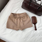 Damen weiche Strickshorts mit praktischem Kordelzug R&B