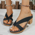 Damen Wedge-Pantoletten mit verstellbarem Riemendesign und komfortabler Sohle R&B