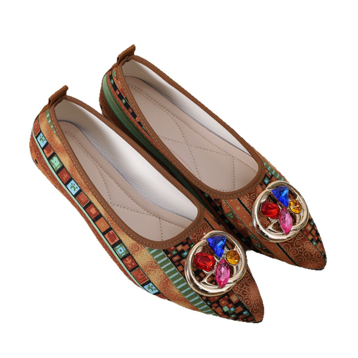 Damen Ballerinas mit dekorativer Kristall-Applikation und hohem Tragekomfort R&B