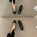 Damen elegante Schuhwerk mit Kreuzriemen