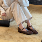 Damen Elegante und komfortable Mary Jane Schuhe mit verstellbarem Riemen und weichem Fußbett R&B