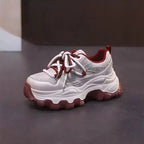 Damen Trendige Chunky Sneakers mit doppelter Dämpfung und atmungsaktivem Mesh-Obermaterial