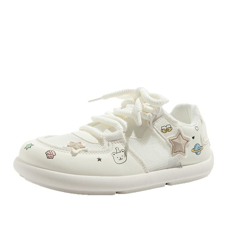 Damen Sneakers mit verspieltem Cartoon-Design und atmungsaktiver Oberfläche R&B