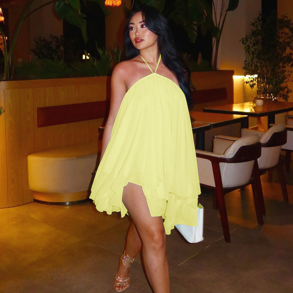 Damen Bedeckendes Strandkleid im luftigen Design R&B