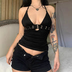 Damen Haltertop mit verstellbarem Gurt und Dekorakzenten R&B