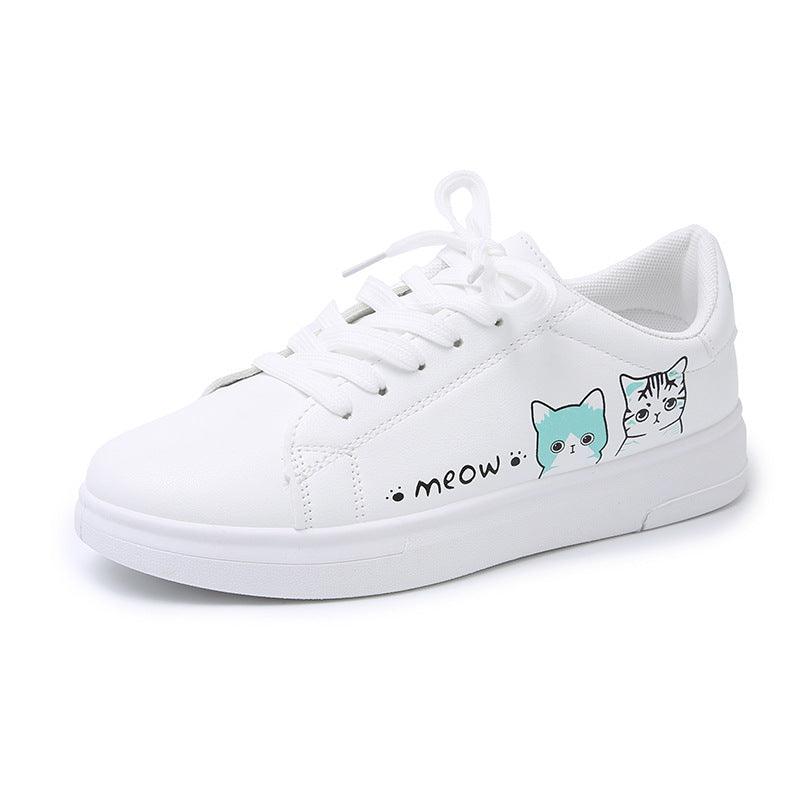 Damen Sneaker mit verspieltem Katzenmotiv und bequemer Sohle R&B