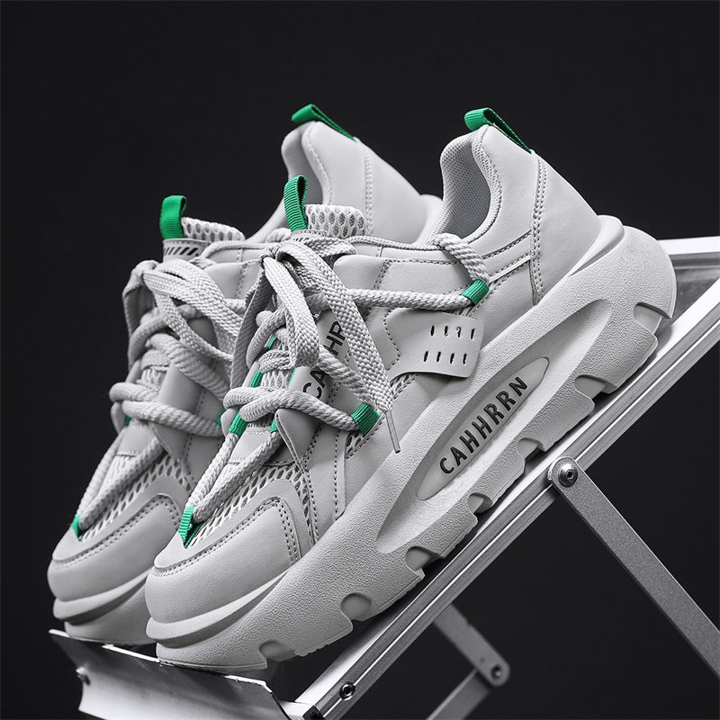 Damen Chunky Sneakers mit atmungsaktiver Mesh-Oberfläche und gepolsterter Sohle R&B