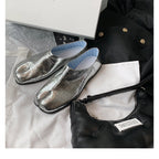 Damen modische Slipper mit glänzender Oberfläche und bequemem Schnitt