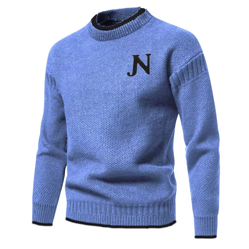 Herren Strukturierter Strickpullover mit Rundhalsausschnitt R&B