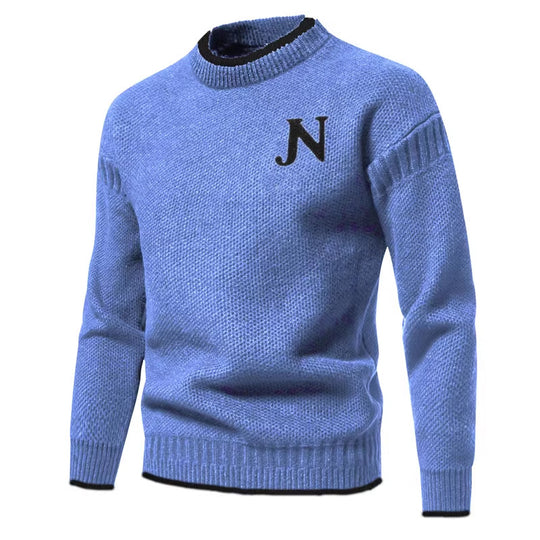 Herren Strukturierter Strickpullover mit Rundhalsausschnitt R&B