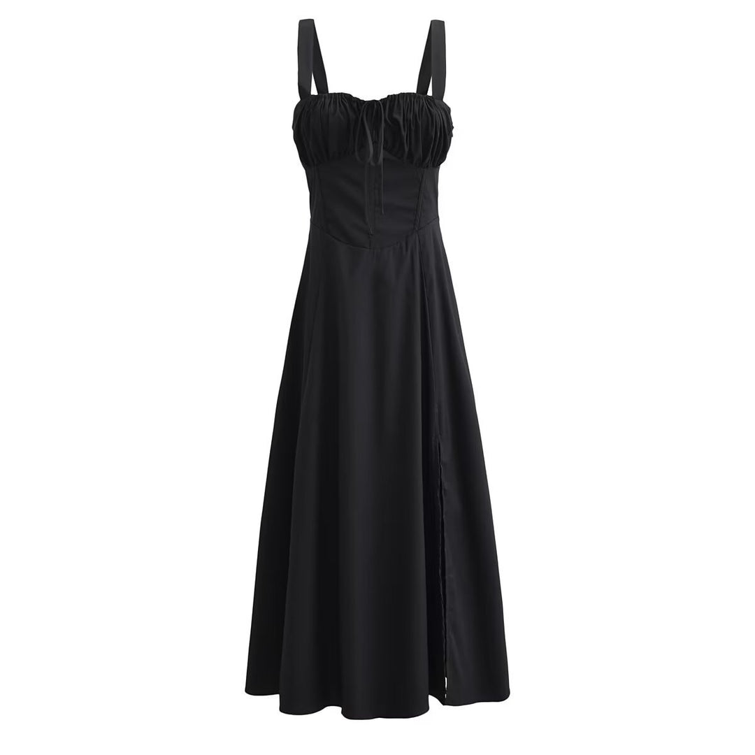 Damen Maxikleid mit gerafftem Oberteil R&B