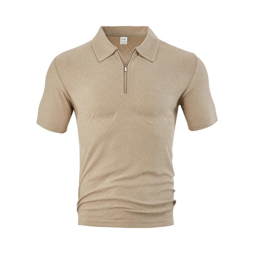 Herren Polo-Shirt mit elegantem Reißverschluss und strukturiertem Design R&B