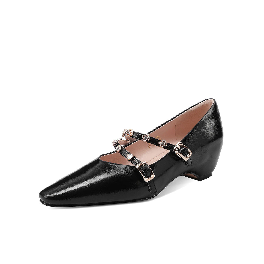 Damen elegante Slingback-Pumps mit funkelndem Riemen R&B