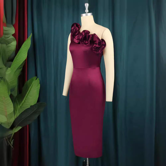 Damen Elegantes Cocktailkleid mit voluminösen Rüschen R&B