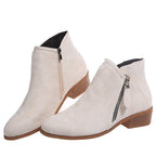 Damen Modische Kurz-Stiefeletten mit seitlichem Reißverschluss und weichem Obermaterial R&B