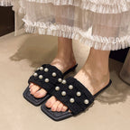 Damen Sandalen mit eleganten Perlenakzenten R&B
