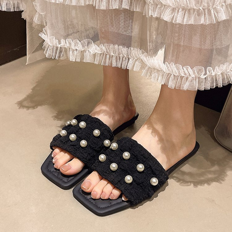 Damen Sandalen mit eleganten Perlenakzenten R&B