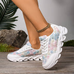 Damen Komfortable Sneaker mit floralem Design R&B
