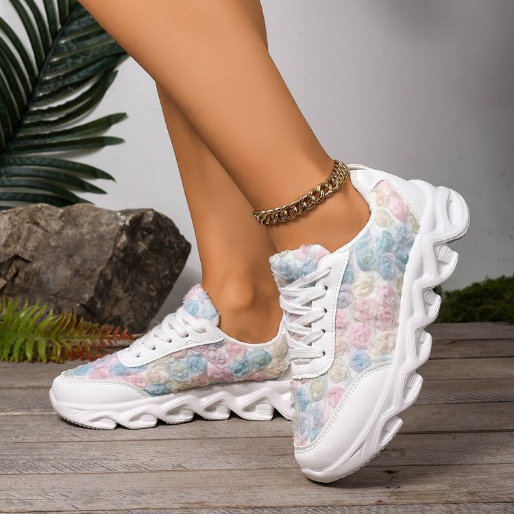 Damen Komfortable Sneaker mit floralem Design R&B