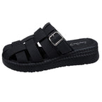 Damen Komfortable Schlüpfsandalen mit verstellbarem Riemen und ergonomischem Fußbett
