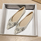 Damen Ballerinas mit funkelnder Strassverzierung und elegantem Obermaterial